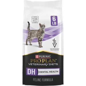 imagePro Plan Veterinary Diets Purina DH Dental Health Feline Formula Dry Cat Food  6 lb Bag