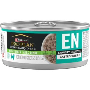 imagePro Plan Veterinary Diets Purina EN Savory Selects Gastroenteric with Turkey in Gravy Feline Formula  Digestive Cat Food  55 Oz Can