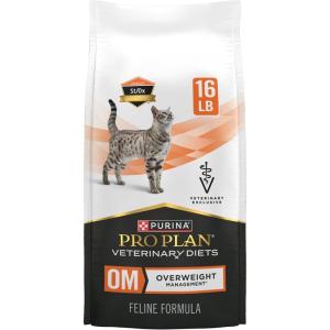 imagePro Plan Veterinary Diets Purina OM Overweight Management Feline Formula Dry Cat Food  16 lb Bag16 Pound Pack of 1