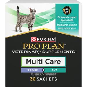 imagePurina Pro Plan Veterinary Cat Supplements Multi Care Feline Supplement  Digestive Probiotics for Cats  Immune Support Cat Supplement  30 ct Box