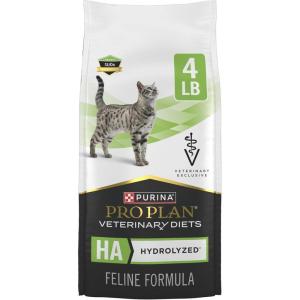 imagePurina Pro Plan Veterinary Diets HA Hydrolyzed Feline Formula Dry Cat Food  4 lb Bag4 Pound Pack of 1