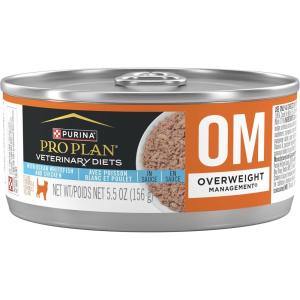 imagePurina Pro Plan Veterinary Diets OM Overweight Management Feline Formula Wet Cat Food With Ocean Whitefish and Chicken  Pack of 24 55 oz Cans