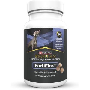 imagePurina Pro Plan Veterinary Supplements FortiFlora Chewable Dog Probiotic Supplement Tablets  45 ct Canister