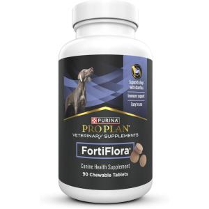 imagePurina Pro Plan Veterinary Supplements FortiFlora Chewable Dog Probiotic Supplement Tablets  90 ct Canister