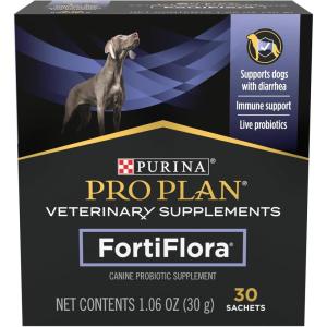imagePurina Pro Plan Veterinary Supplements FortiFlora Dog Probiotic Supplement Canine Nutritional Supplement  30 ct BoxPowder Sachets