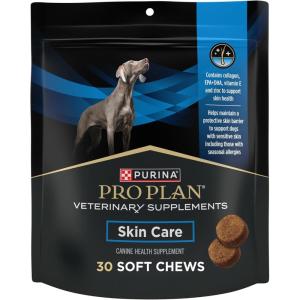 imagePurina Pro Plan Veterinary Supplements Skin Care Dog Supplements With Omega3 Fish Oil and EPA and DHA  Pack of 3 30 ct Pouches
